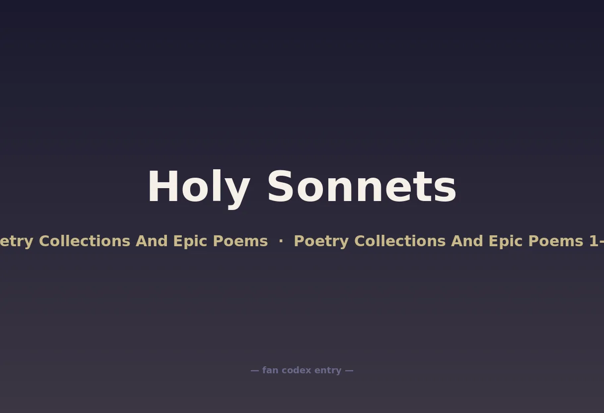 Holy Sonnets