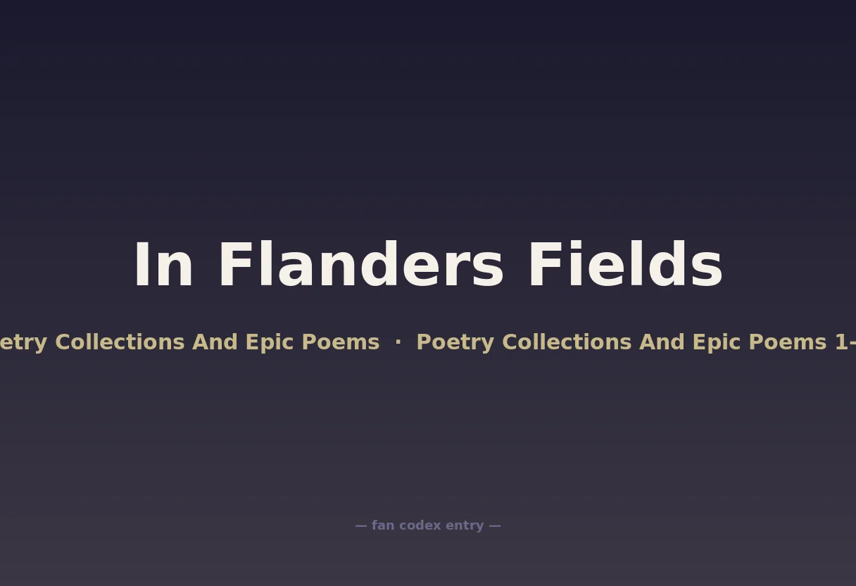 In Flanders Fields